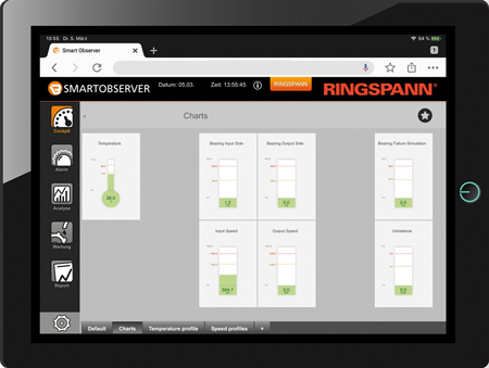 Software Smartobserver im Betriebszustands-Überwachungssystem von RINGSPANN Software Smartobserver im Betriebszustands-Überwachungssystem von RINGSPANN
